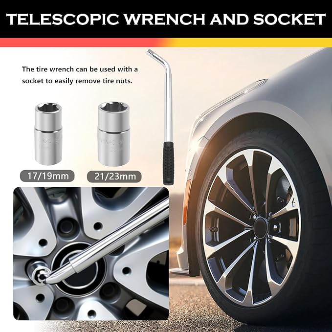 2T Scissor Jack for Car Tool Kit,Heavy Duty Car Tire Changing Kit for Automotive Lifting with Ratchet Wrench & Lug Wrench,Sturdy Cars Jack Kits Automotive Tools Lift Range 3.93-15.35"
