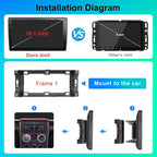 8 Core Car Radio 64G for Jeep Wrangler JK Compass Grand Cherokee Dodge Ram Upgrade Stereo Wireless CarPlay Android Auto,10 '' Touchscreen Head Unit GPS WiFi AM/FM SWC