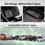 1600W Slim Underseat Subwoofer with Built-in Amp 10 Inch Sub | RGB Ambient Lighting, LPF/Gain/Bass Boost Controls, Individual Controls, Distortion-Free Deep Bass | Universal Fit for All Car