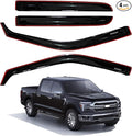 in-Channel Window Rain Guards for 2015-2026 Ford F-150 & 2017-2026 F-150 Raptor F-250 F-350 F-450 F-550 SuperCrew. Easy-to-Install Rain Guards for Car Window Vent Visors Accessories for Truck
