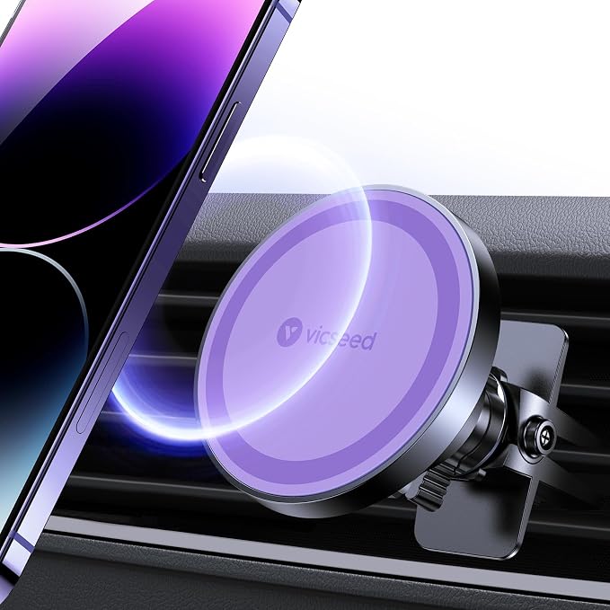 for MagSafe Car Mount [Upgraded Strongest Magnet Power] Magnetic Phone Holder for Car Vent 360 Adjustable Magnetic Phone Mount for iPhone 17 Pro Max 16 15 14 13 12 Plus Mini, Purple