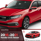 in Channel Rain Guards Fits for Honda Civic 2016-2021 Sedan 4-Door, Durable Window Visors Wind Deflector Vent Shade Shields, 2017 2018 2019 2020 2021-4PCS