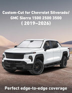Windshield Sunshade Compatible for Chevy Silverado/GMC Sierra 1500 2500 3500 2019-2024 2025 2026, Front Windshield Sun Shade Cover, UV Heat Protector, Car Sun Visor Interior Heat Protection
