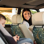 William Morris Greenery Forest Animals Pheasant Fox Blue Green Floral Car Seat Back Kick Protectors Kick Mats With Storage Pockets For Vehicles To Protect From Dirt Mud Scratches 2 Pack