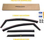 in-Channel Rain Guards for 2023-2026 Kia Sportage, Window Visor Shields Vent Deflector Shade Wind Dark Smoke 2024 2025 23 24 25 26, Tape-On Inside-Mount, 4PCS