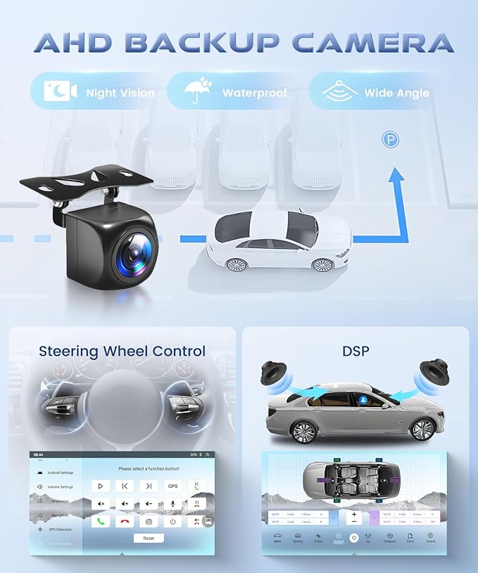 8 Core 4G+64G Qual-comm Snap-Dragon Chip Stereo for Toyota Camry 2000-2006 (Not Fit-J.B.L), Carplay Radio Android auto, 5GWiFi GPS, 9 inch IPS Touch Screen, Bluetooth 5.1 AHD Backup Camera