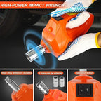 Electric Car Jack Kit 5Ton 12V Hydraulic Car Jack Lift (Lifting Range: 6.1~20.86 inch) with Electric Impact Wrench for SUV MPV Sedan Truck Change Tires Garage Repair