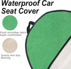 Waterproof Car Towel Seat Covers Front Seats for After Gym Workout,Auto Universal Interior Sweat Towels Cloth Bucket Carseat Cover Protector for Trucks SUV RV Boat Van (Green)
