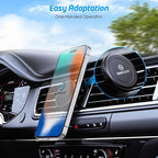 Magnetic Phone Holder for Car, [2 Pack] Universal Air Vent Magnetic Phone Mount for Car, Car Phone Holder Mount for Cell Phones and Mini Tablets with 4 Metal Plates