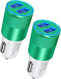 Dual Port Car Phone Charger, [2Pack] 3.4a Fast Charge USB Cargador Carro | Lighter Adapter Cigarette Auto Power Adapter Block for iPhone, Samsung Galaxy, Google Pixel, LG, Motorola, GPS, LED Light Car