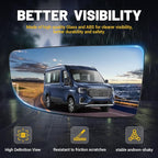 Driver Lower Side Mirror Glass Compatible with 2015-2025 Ford Transit 150 250 350 2023-2025 E-Transit Replace BK3Z17K707B BK3Z17K707C