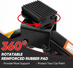 Car Jack 2 Ton (4409 lbs), Scissor Car Jack Kit with Extended & Widened Base, 360° Rotatable Rubber Pad, Tire Changing Kit with Ratchet & Lug Wrench - Scissor Lift Jacks for Cars, SUV, MPV