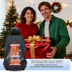 Cooling Car Seat Cushion with Massage, 3-in-1 Ventilated Car Seat Cover, 12V Cooling Seat Cover for Front Seat, Universal Car Seat Cooler for Car, SUV, Truck (Black-3)
