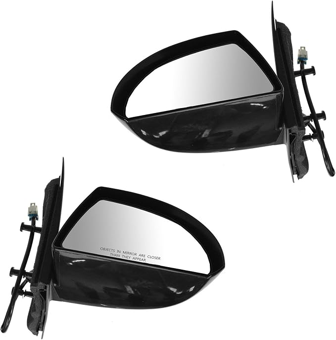 2 Piece Driver and Passenger Side Mirror Assembly Set Electric Adjustment Non-Heated No Memory Textured Compatible with 2009-2013 Chevrolet Impala 2014-2016 Impala Limited GM1320391 GM1321391