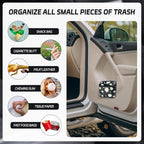 Mini Car Trash Can with Lid – Cute Floral Car Interior Accessory with 5 Trash Bags, Small Automotive Organizer for Front and Back Seat, Universal Fit Trash Bin for SUV, Sedan, Truck, Office or Home