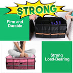 Trunk Organizer, LIBZAKI Cargo Organizer, Premium Multi Compartments Collapsible Portable Trunk Storage for auto, SUV, Truck, Minivan -Black