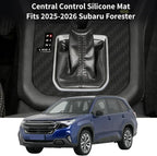 Center Console Wireless Charging Protective Mat and Center Console Cover Carbon Fiber fits for 2025 Forester Accessories Inserts Liner Anti-Slip Anti-Dust Waterproof Mats