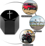 4pcs Tire Valve Stem Caps, Compatible with Cross of Nails, Christian Religious Cross with Nails, Jesus Christ Stem Cap Universal Car Air Cover Car Accessories for Cars, SUV, Truck, Motorcycles