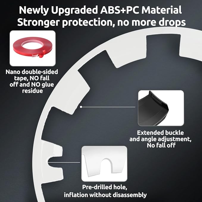 Wheel Rim Protector for Tesla Model Y 20 Inch Induction Wheels All-in-one Car Tire Trim Rings Rim Case Hubcaps Wheel Cover 2020-2024 Model Y Accessories