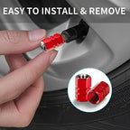 4Pack Funny Tire Valve Caps Universal Tire Air Cap Valves Stem Covers | Aluminum Alloy Rust-Proof Valve Stem Caps, for Auto SUV Truck Motorcycle Bicycle, Funny Gifts for Women Men Drivers