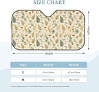 Windshield Sun Shade Mushroom Botanical Leaf Vintage Car Front Window Sunshade Cover for Truck SUV Blocks UV Rays Automotive Visor Interior Protector 55 x 30 inch