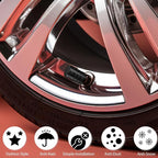 12PCS Tire Valve Stem Caps, Dust Proof, Anodized Aluminum Universal Tire Valve Stem Covers for Cars, SUV, Trucks, Bikes, Motorcycles, Bicycles(Black)