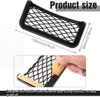 2 Pcs Boat Storage Net Bag, ABS Plastic Car Framed Mesh Net Holder, Phone & Cargo Organizer with Screws for Auto, Rv, Boat, Pontoon, Truck Pocket Storage (6.7 x 3.15 Inch)