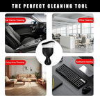 2PCS Car Interior Dust Brush, Soft Scratch Free Auto Detailing Brushes, Universal Vehicle Interior Cleaning Tool for Automotive Dashboard, Air Vents, Leather (White & Black)