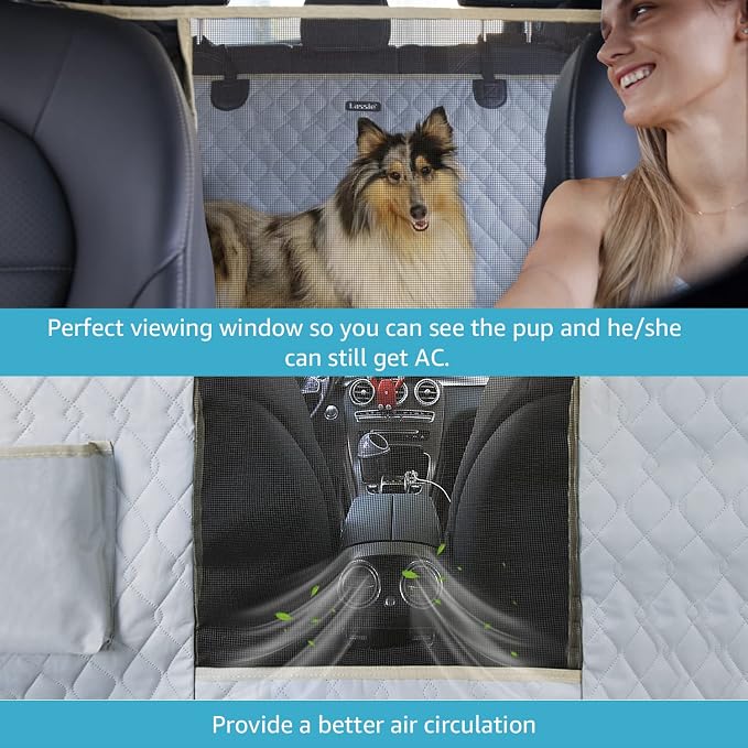 XL Truck Dog Seat Cover Back Seat with 2 Seat Belts, Dog Car Hammock for Large SUV and Trucks Compatible with F150 F250/Chevrolet Silverado/Ram Pickup/GMC Sierra/Toyota Tundra and Crew Cab