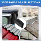1/5" 13FT Rubber Edge Trim, Flexible U Channel Edge Guard Protector for Keen Edge Sheet Metal Car Doors Hatches Table Corners, Black