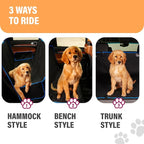 Blue Standard Dog Car Hammock Back Seat Cover, Waterproof Backseat Cover Protector for Truck Bench Rear of Sedans or SUVs, Essential Pet Supplies Vacuum or Wipe Clean, Machine Washable