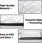 Car Windscreen Cover (57" x 41") Extra Thick 4-Layer Protective Windshield Cover for Car, SUV & Truck, Snow Ice Frost Sun UV Dust Water Resistent, All-Season Windshield Protection