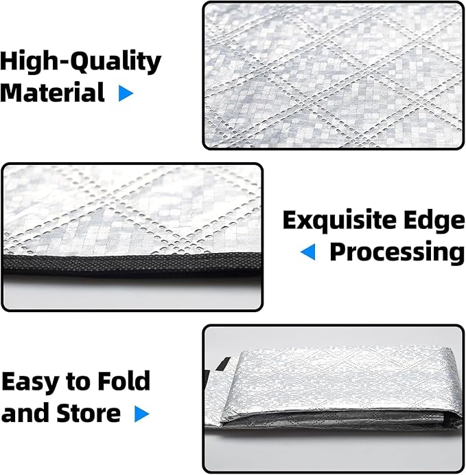 Car Windscreen Cover (57" x 41") Extra Thick 4-Layer Protective Windshield Cover for Car, SUV & Truck, Snow Ice Frost Sun UV Dust Water Resistent, All-Season Windshield Protection