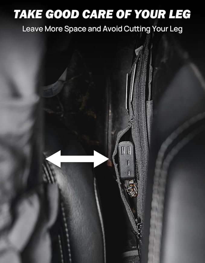 Car Door Storage Pockets Compatible with 2018-2026 Wranlger JL & Gladiator JT, Front & Rear Door Side Insert Organizer, 4 Packs