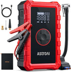 S8 Air Jump Starter with Air Compressor,3000A Peak Car Battery Jump Starter Portable (9.0 Gas/6.5L Diesel) with 150PSI Cordless Auto-Shutoff Tire Inflator, 12V Battery Charger Booster(Red)
