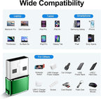 𝟒𝐏𝐚𝐜𝐤 𝐔𝐩𝐠𝐫𝐚𝐝𝐞𝐝 USB to USB C Adapter,Type-C Female to A Male Charger Converter for iPhone 17 Charger,iWatch Ultra SE 9 10,iPhone 17 Pro Max 16 15 14,Samsung S25,AirPods,iPad,Car,Xbox