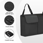 Car Trunk Organizer, Waterproof Collapsible Cargo Bag with 4 Pockets,Backseat Hanging Large Storage with Adjustable Straps, Sturdy Space Saver Frees Trunk Floor for SUV, Truck (Black)
