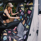 Car Seat Cover Towel for Front Seats Non-Slip with Headrest Pocket & Strap | Universal Fit for Cars Truck SUV|Car Seat Hoodie & Phocho Perfect After Gym Workout, Beach,Yoga and Running|Anti-dog Scratch