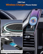 PZK Car Phone Holder for Chevy Trax 2024 2025 Accessories Custom Air Vent | Chevy Car Phone Mount Magnetic 15W Fast Wireless Charger with Magsafe Hands Free 360° Rotation Automobile Phone Cradles