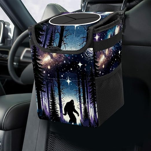 Bigfoot Car Trash Can with Lid Collapsible Reusable Waterproof Car Garage Bag,Automotive Garbage Can,Car Accessories Interior Car Organizer