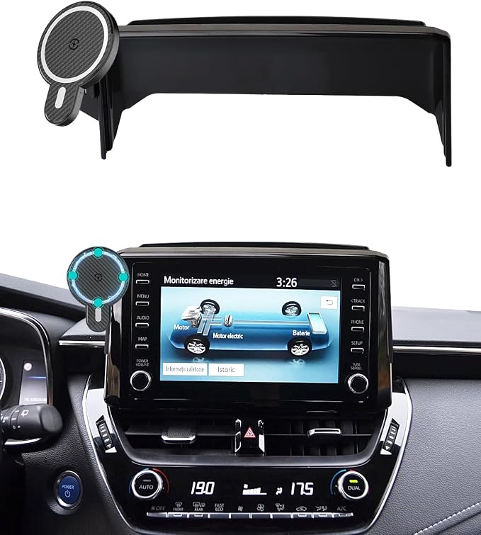 PZK Car Phone Mount for 2019-2026 Toyota Corolla/Corolla Cross 2022-2026 | Corolla Hatchback Accessories 8-inch Screen Magsafe Magnetic 15W Fast Wireless Charging Car Phone Holder Not Affect Vent