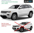in-Channel Incredibly Durable Rain Guards for Jeep Grand Cherokee 2011-2021, Original Window Deflectors, Vent Deflector, Vent Window Visors, Dark Smoke Car Accessories, 4 pcs - 611032LPf