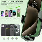 Universal Car Phone Mount Holder - [Military-Grade Suction Cup & Secure Clip] 3-in-1 Windshield, Dashboard, Air Vent Car Phone Mount Compatible with All iPhone & Smartphones