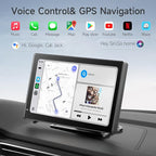 7 Inch Portable Carplay Screen for Car,Car Stereo Wireless Carplay & Android Auto,1080p Backup Camera CarAudio Receivers GPS Navigation Mirror Link