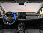 Customized Auto Car Steering Wheel Cover for Toyota Rav4 Corolla Camry Highlander (Black+Blue)