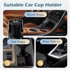 Upgraded Car Cup Holder Expander,2 in 1 Extra Cup Holder for Car, Double Automotive Cup Holder Extender Adapter, Fits Hydro Flask, Yeti, Nalgene, 32/40 oz Large Bottles Drinks Mugs