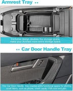 5Pcs for 2023-2026 Mazda CX50 Center Console & Door Handle Organizer | for 2023-2026 Mazda CX-50 Accessories Console Armrest Tray Side Door Trash Container Storage Door Handle Pocket Insert
