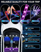 Car Interior LED Strip Lights with Smart App & Remote Control, Music Sync Under Dash Footwell Ambient Lighting Kit, 12V Cigarette Lighter Powered Internal Decor Lights for Cars, Trucks, SUVs