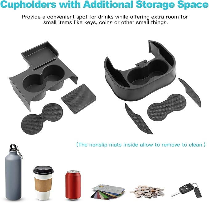 2022-2024 Maverick Car Cup Holder Organizer for Maverick Center Console CupHolders Expander Fit for First Row and Second Row 2022 2023 2024 Maverick Pickup Truck Interior Accessories, 2PCS