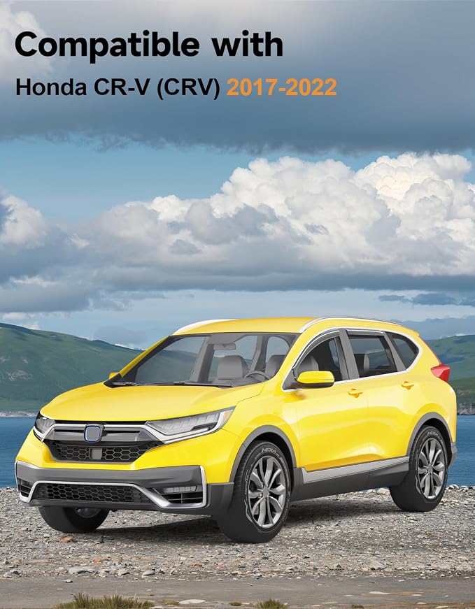 in-Channel Window Rain Guards Fit for Honda CRV 2017-2022 Rain Guards Extra Durable CR-V Window Deflectors Visors Vent Visors Vent Shades Car Accessories -4 pcs
